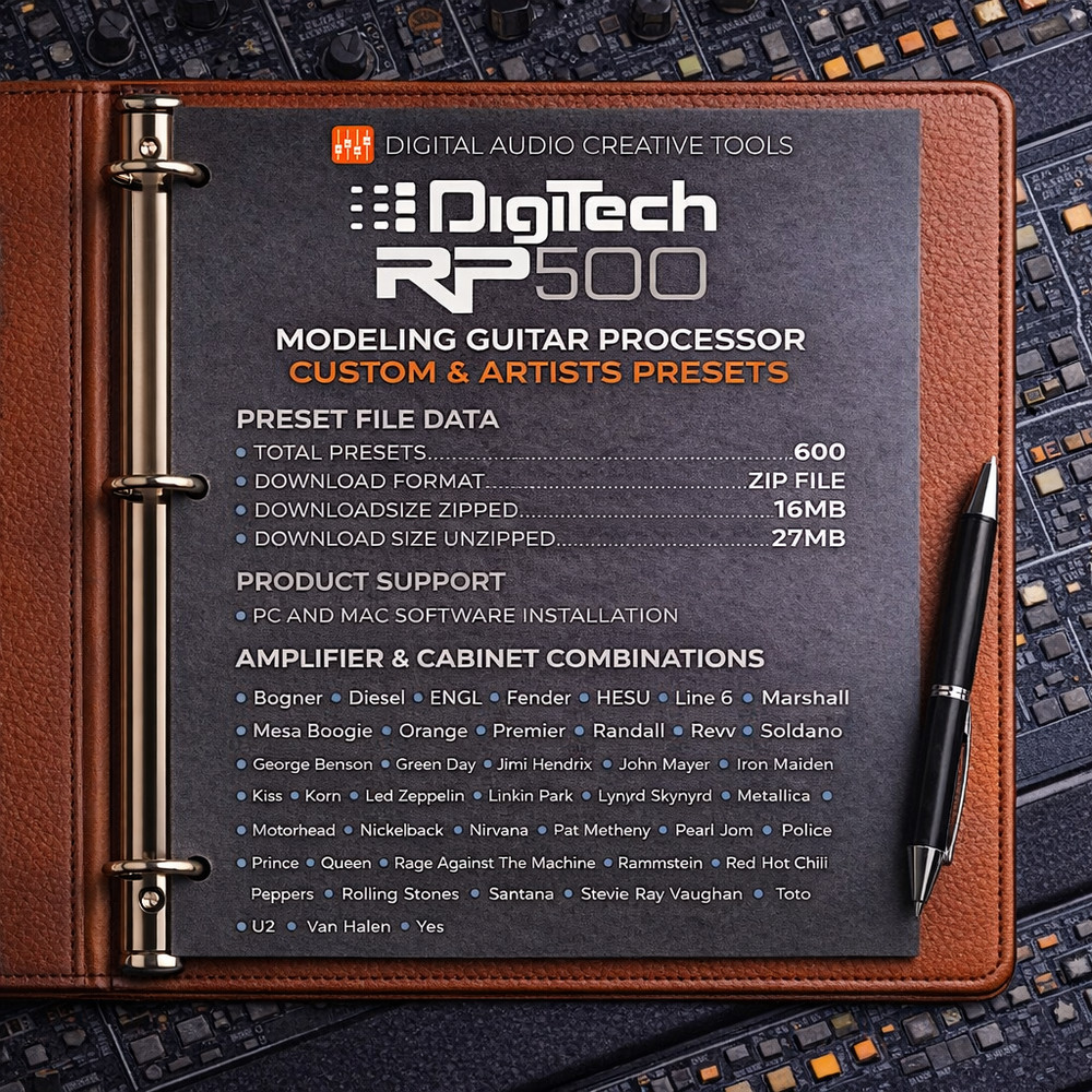 Digitech RP500 Amplifier Modeling & FX Presets Library