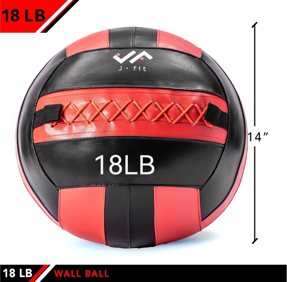 Wall Ball, Red/Black, 18 LB