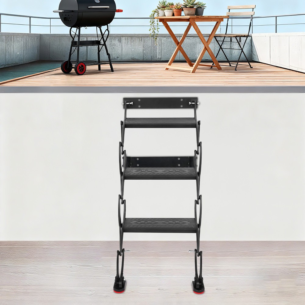 29.5" Ceiling Height Steel Attic Ladder Folding Retractable Pull-down Loft Stair