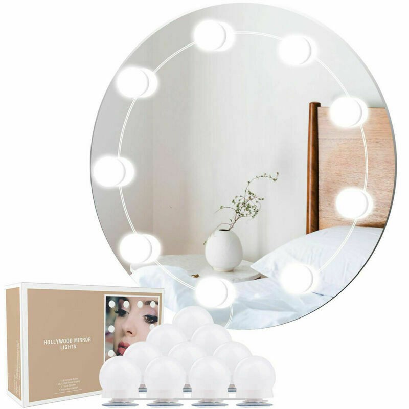Hollywood Style LED Vanity Mirror Lights Kit with 10 Dimmable Light Bulbs E