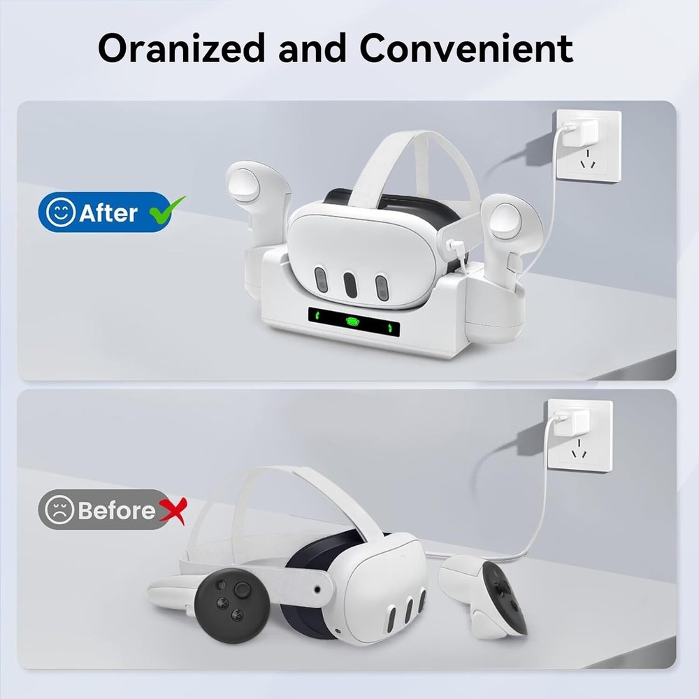 Faster Charging Stand for Meta Quest 3 VR Handle Controller Accs Storage Dock