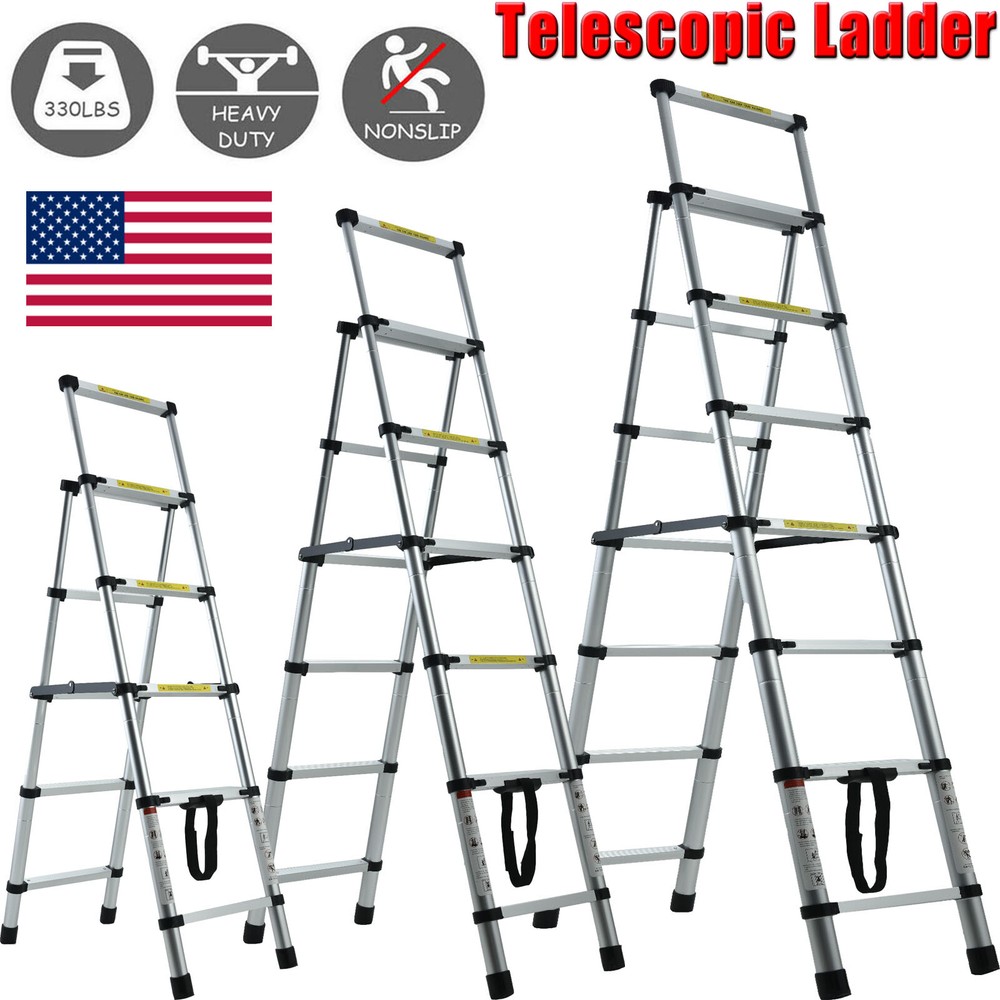 Step Ladder Extension Telescoping Lightweight Portable Folding Telescopic