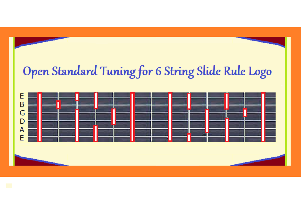 SLIDE GUITAR - EADGBE TUNING - LOGO REFRIGERATOR MAGNET