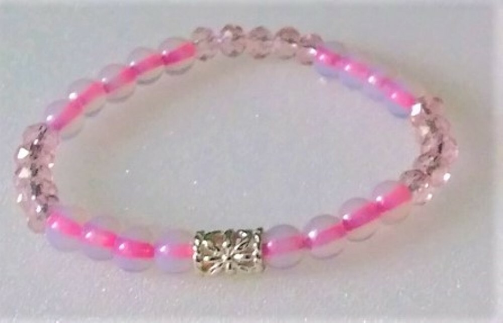 Three Minimalist Beaded Bracelets-Stretchy-Handmade and Unique