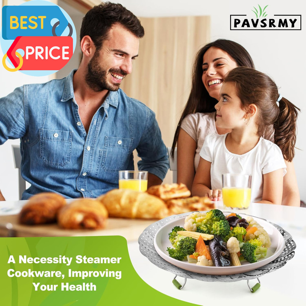 Steamer Basket 3Rd Generation Stainless Steel Vegetable Steamer with Extendable