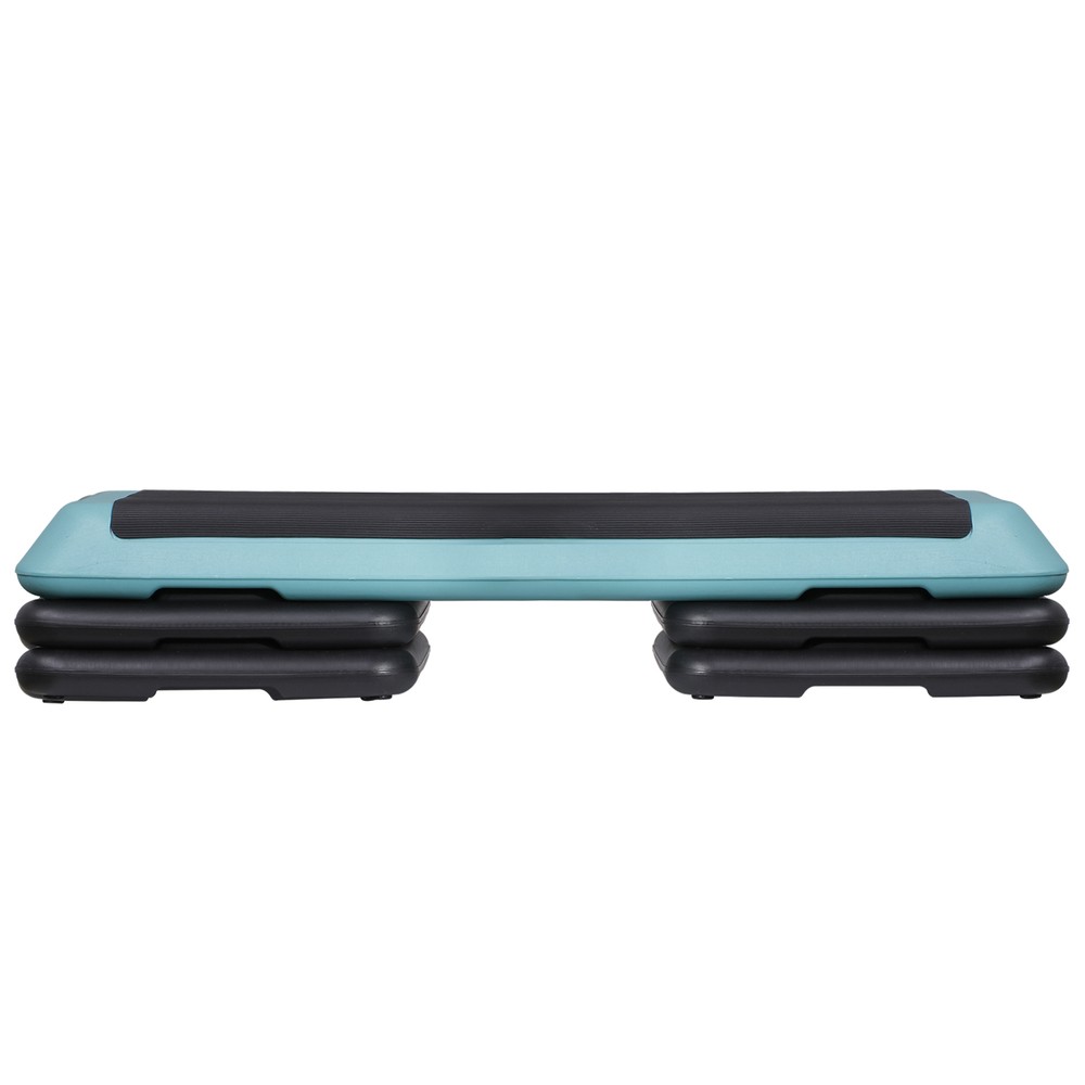 43.1'' Aerobic Step Platform with Adjustable Risers 4''-6''-8'' for Exercise