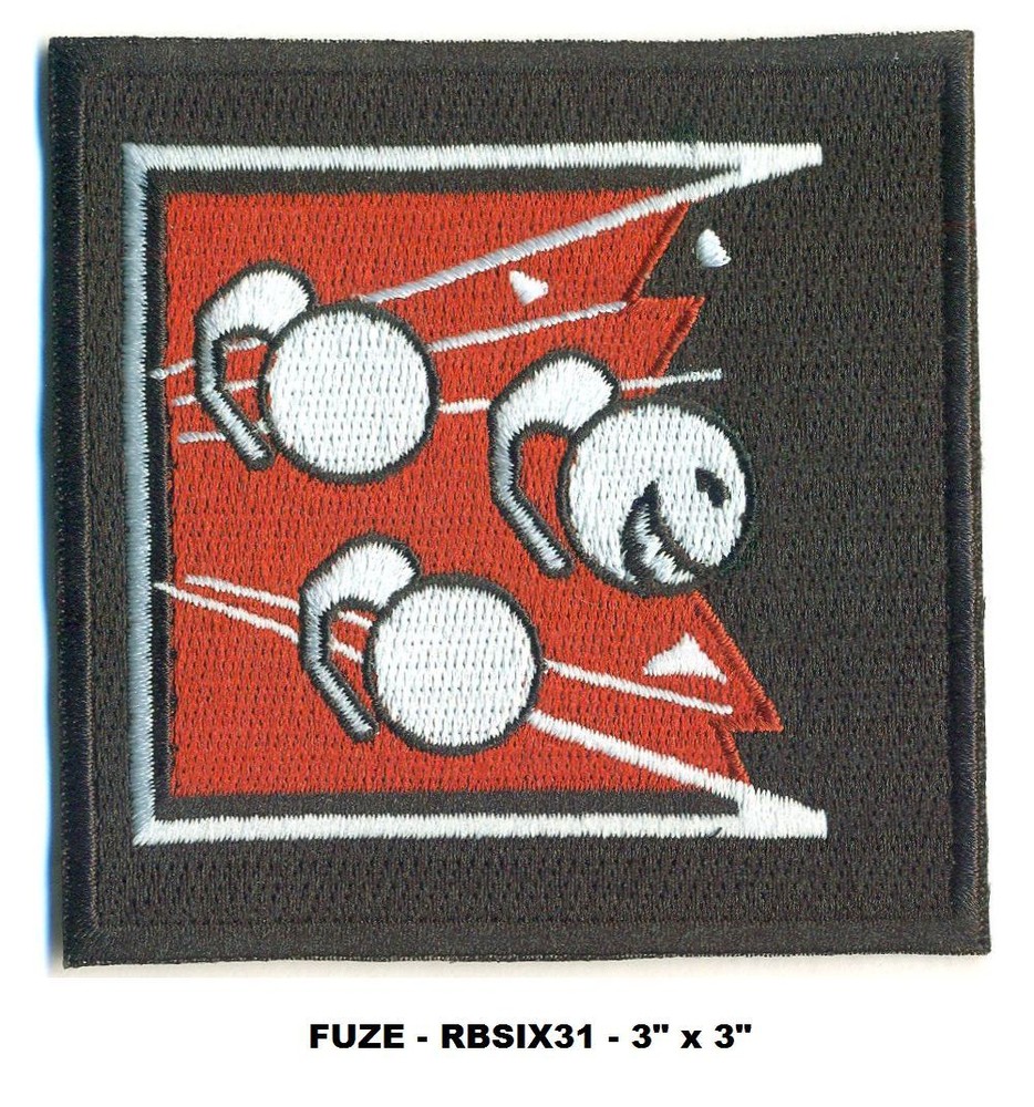 RAINBOW SIX OPERATOR IRON ON PATCH - FUZE - RBSIX31