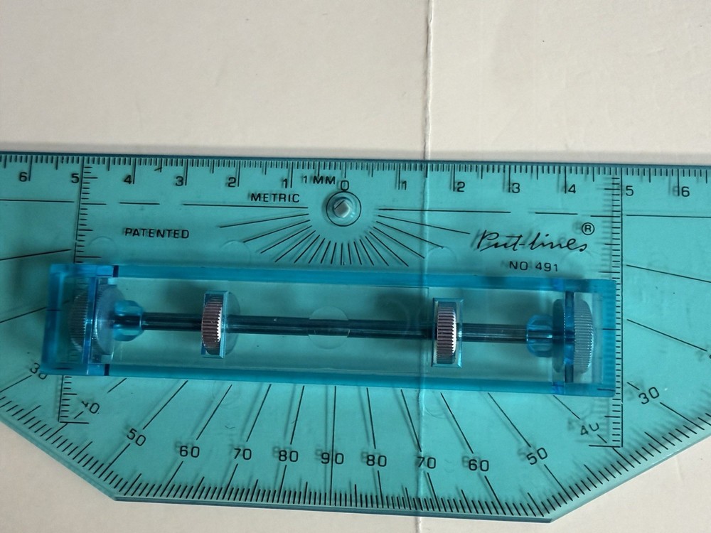 PUT-LINES METRIC SCALE PL-491 mini-drafting machine made in usa