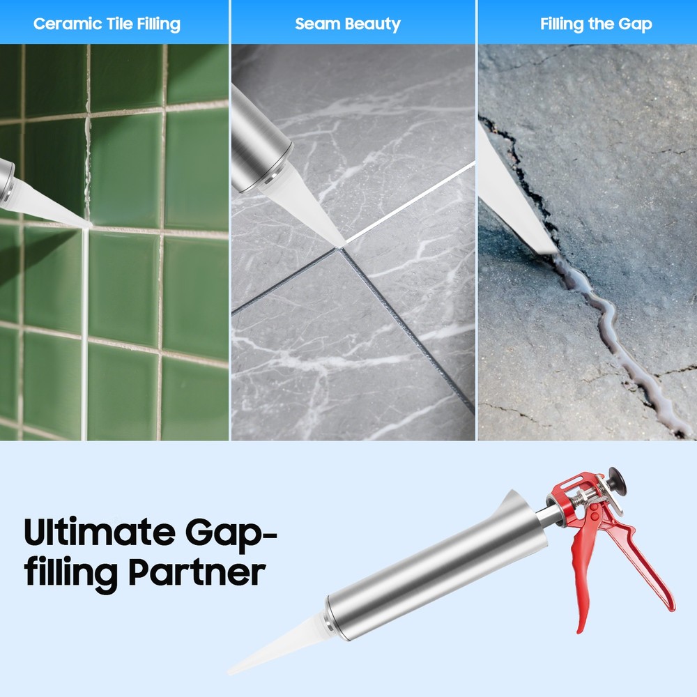 Mortar Pointing Grouting Gun Spray Nozzle Kit Brick Tile Cement Applicator Tool