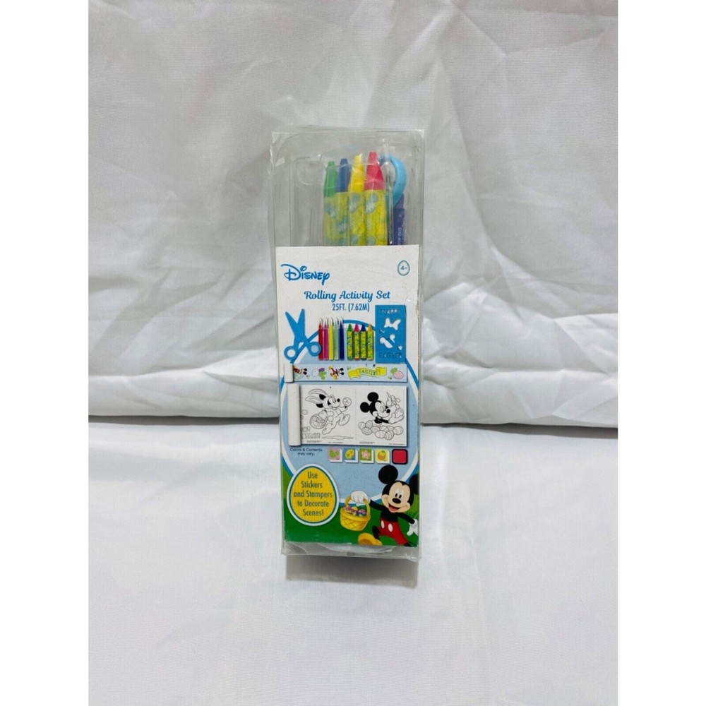 Disney Rolling Activity Set Coloring, Stickers, Stamps Easter Theme 25-ft