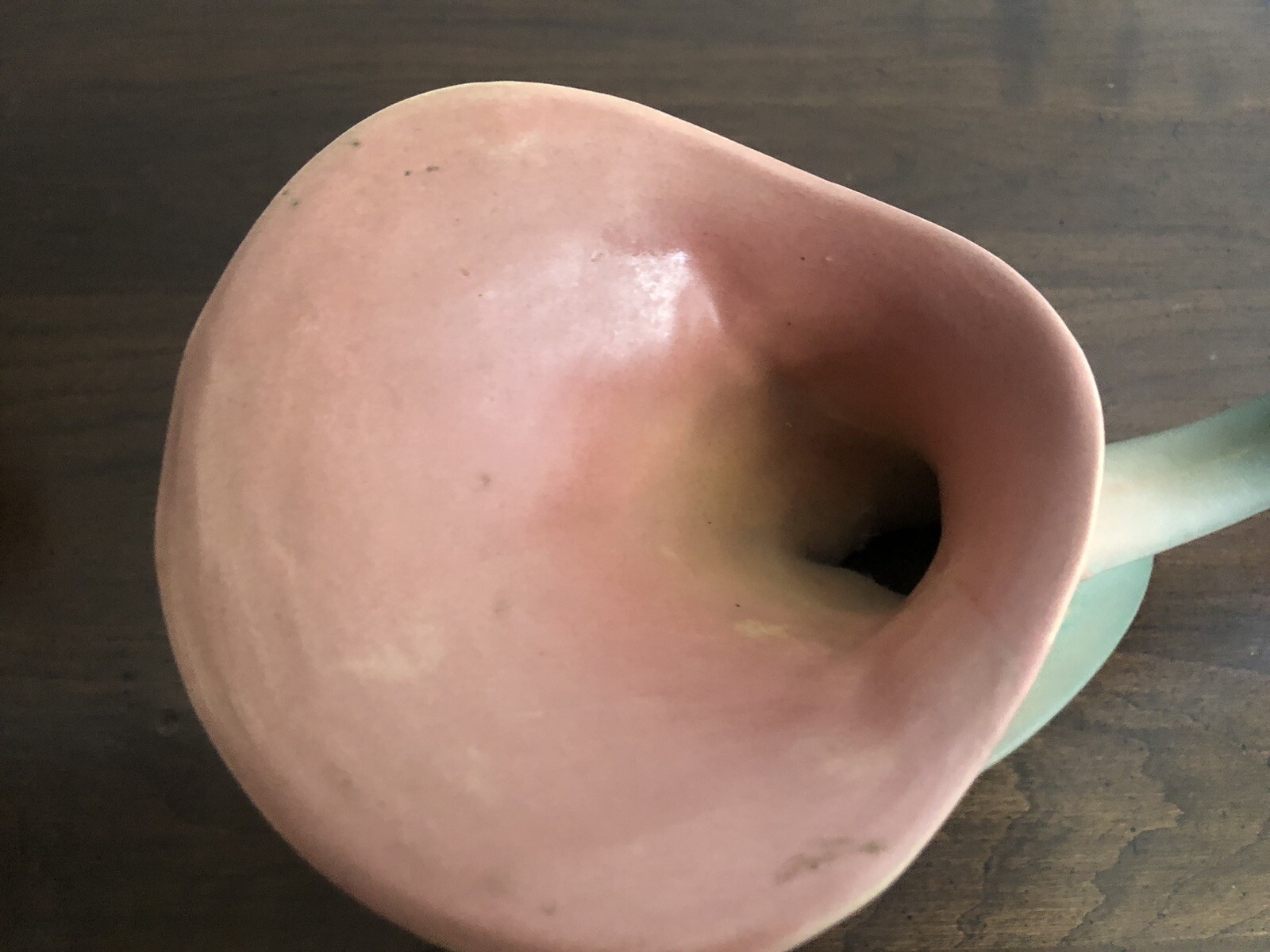 Roseville IRIS PINK CORNUCOPIA VASE 132-8" Outstanding! Pottery 1938 Vintage