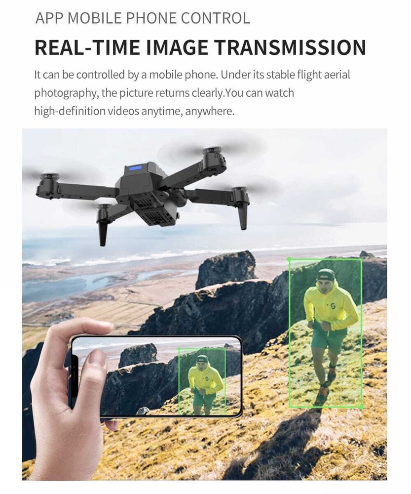 FPV Wifi RC Drone Wide Angle HD 4K Camera Foldable Quadcopter Camera