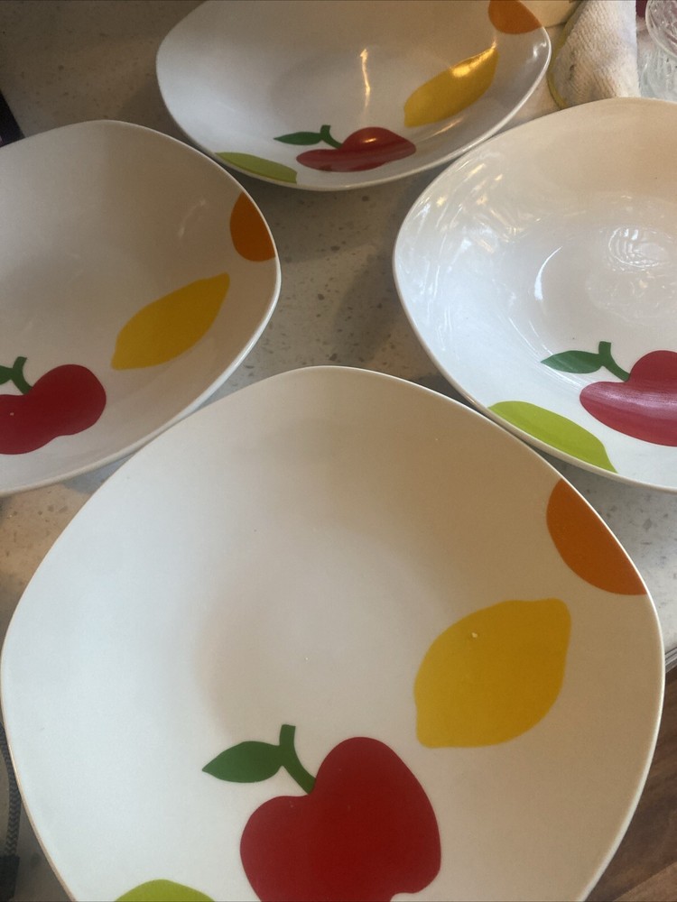 Essential Homes Fruit 12 Pc Mug Plate Bowl Dish Set