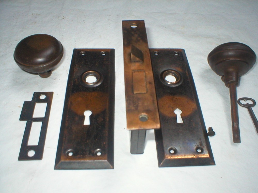 Antique Japanned Door Hardware