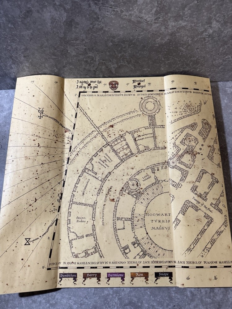 Harry Potter Marauders Map & Wand Interactive Footprints Light Sounds