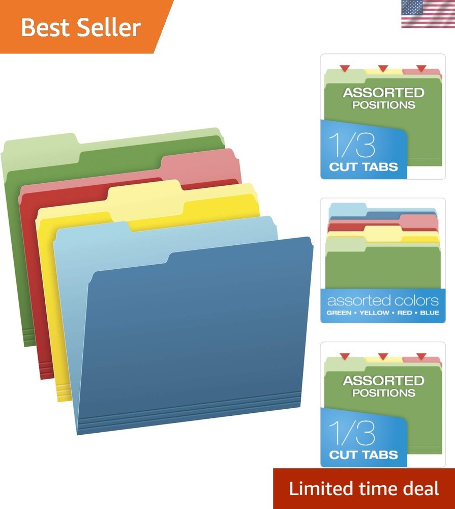 Bright Assorted Colored Folders - 36-Pack for Efficient Document Management