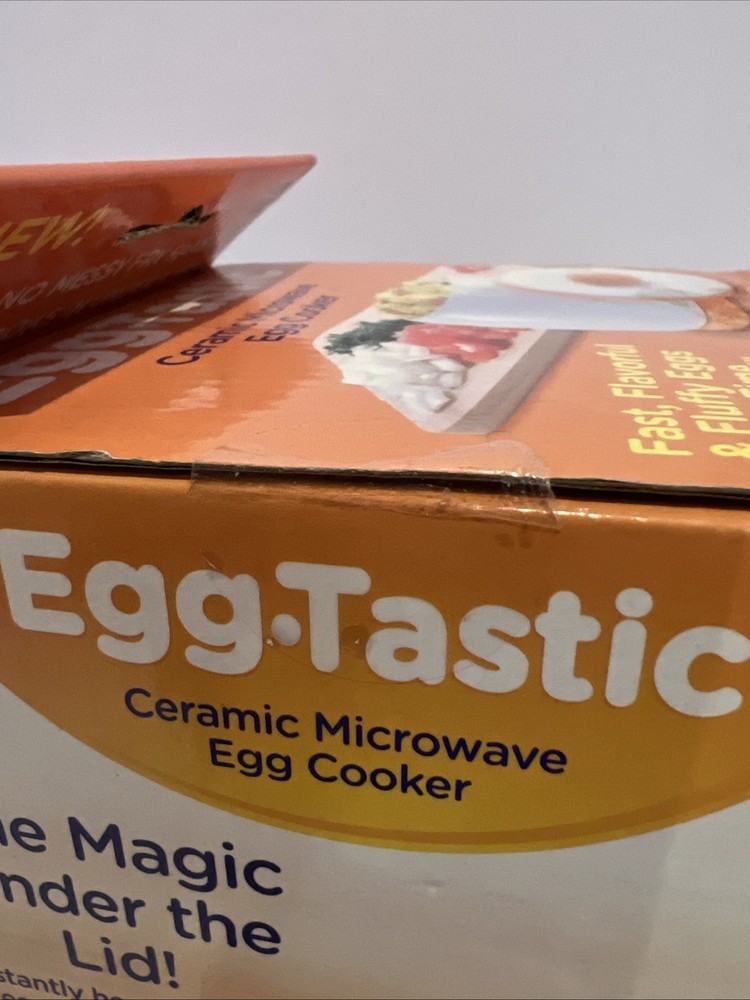 EggTastic Ceramic Microwave Egg Cooker! Sealed! Brand New!