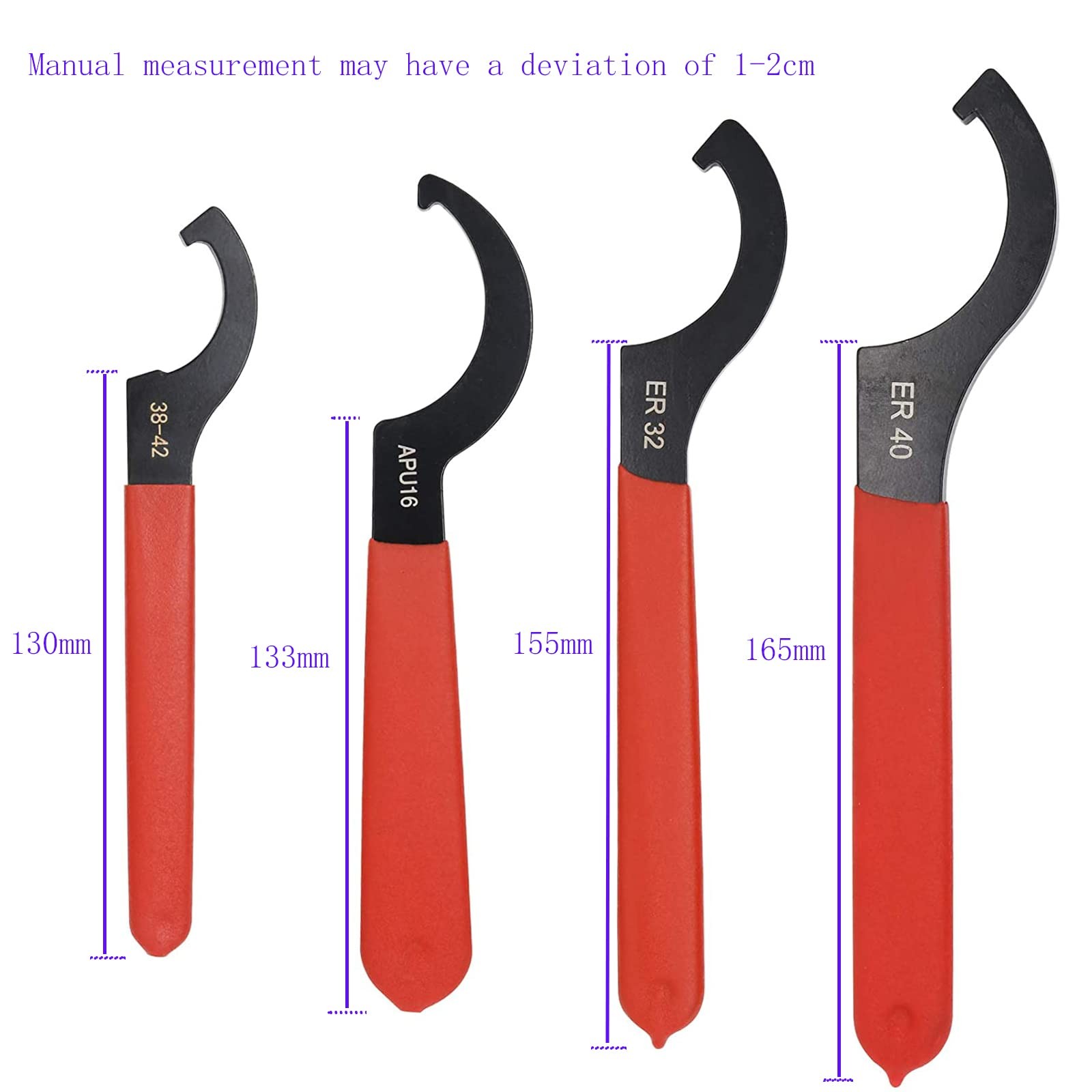 4 pcs Coilover Adjustment Spanner Wrench Heavy Duty Steel C Spanner Set for M