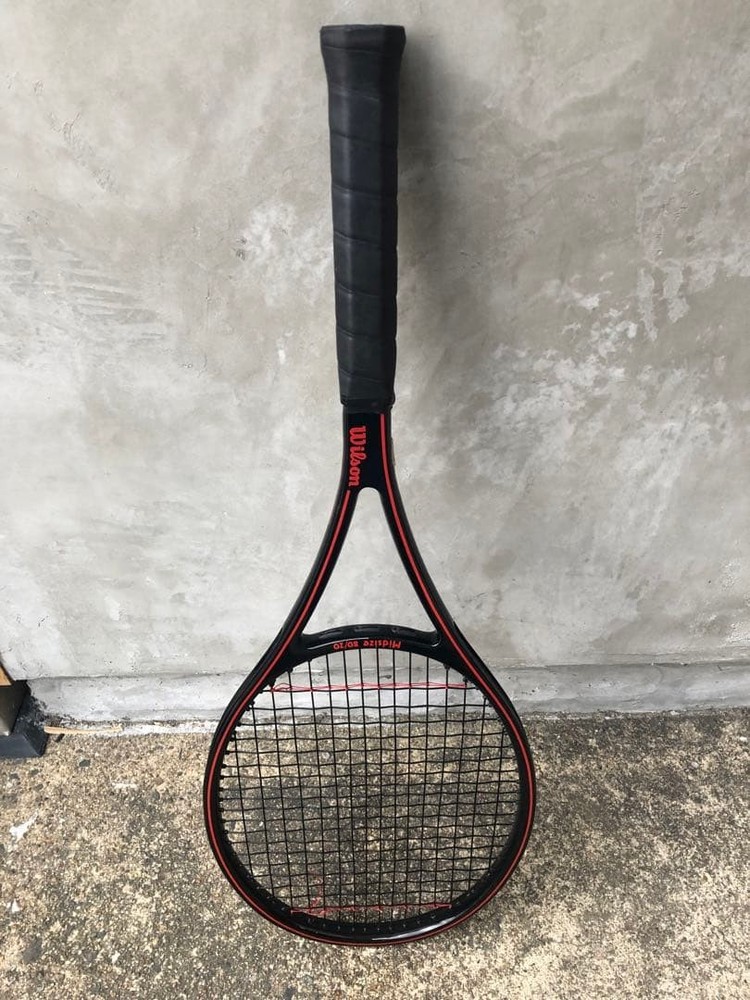 Wilson Pro Staff Tennis Racket Open String Pattern Black/Red
