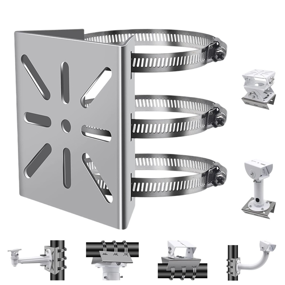 Lighfast Universal Wall Mounting Bracket with 3 Loops, 1Pack, Silver