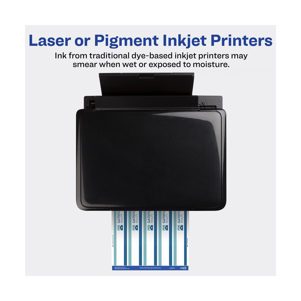 Avery Durable Waterproof Wraparound Rectangle Labels with Sure Feed Technolog...