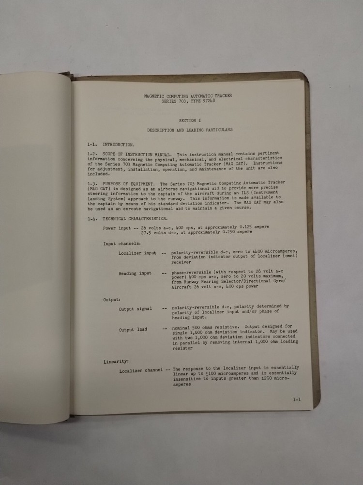 Wilcox Series 703/Type 97248 Magnetic Computing Automatic Tracker Instruction