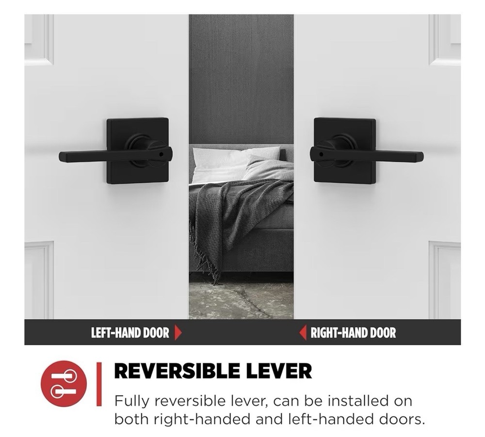 Ravinte Interior Privacy Door Handle Lock 2 Pack, Door Lever