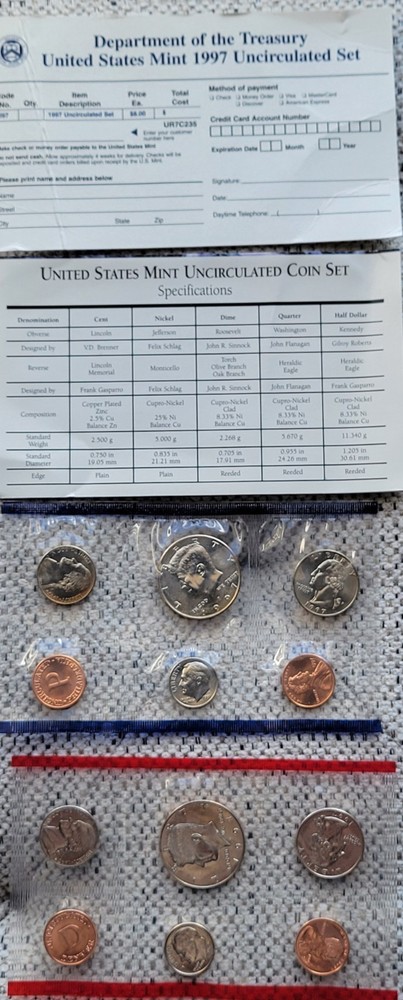1997 PD US Mint Set (OGP) 10 coins