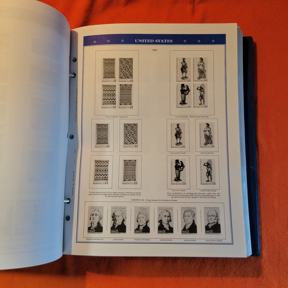 Vintage United States Postage Stamp Collection Album 1847 - 1989, CWS