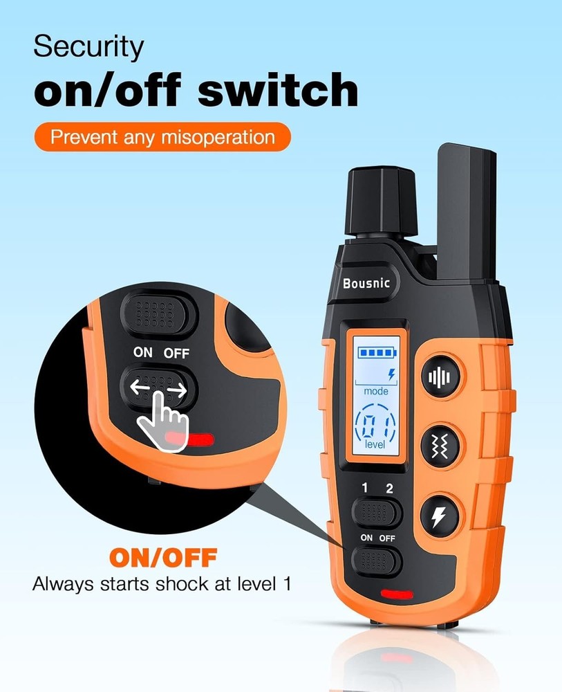 Versatile 3300Ft Dog Training Collar - Waterproof, Safe Shock & Vibration Modes