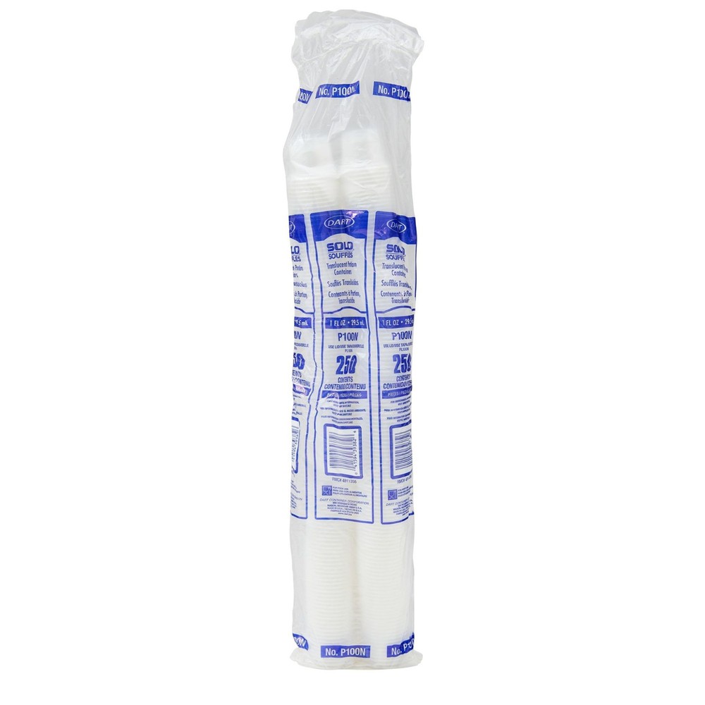 Dart P100N 1 oz Translucent Portion Cups Polystyrene – 2500 Count Bulk Pack