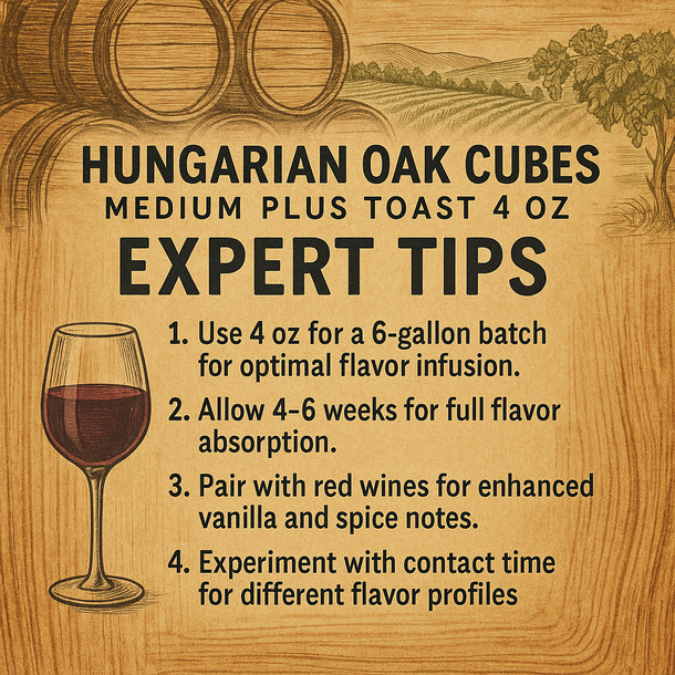 StaVin Hungarian Oak Cubes Medium Plus Toast 4 oz
