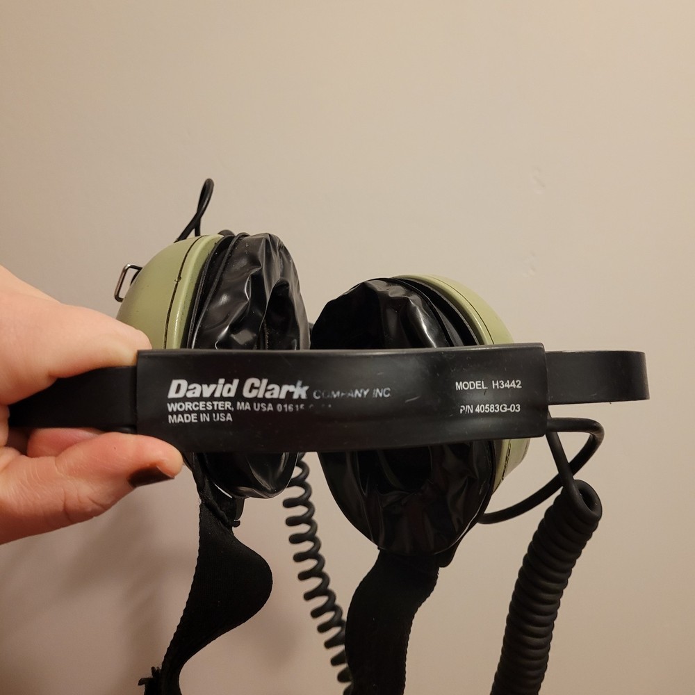 David Clark communication headset model H3442 with microphone