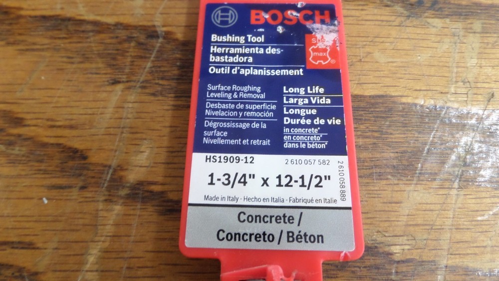 Bosch Bushing Tool HS1909-12, For Concrete Surface Roughing, Leveling, + Removal