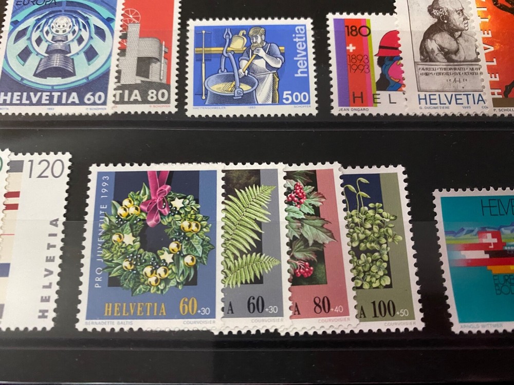 1993 Swiss stamps year set