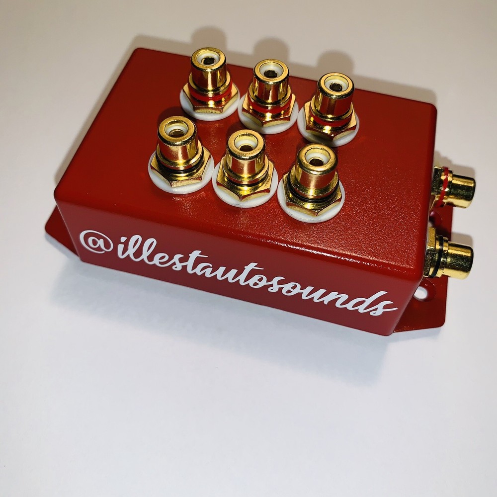 rca distribution block 1-3 rca splitter In Red