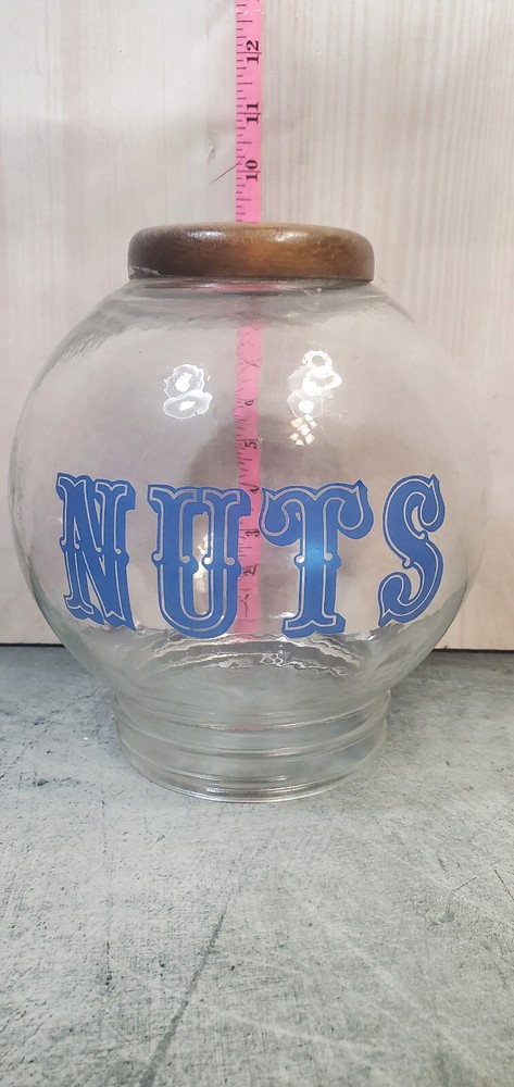 Vintage Nuts Vending Machine replacement THREADED Glass Globe