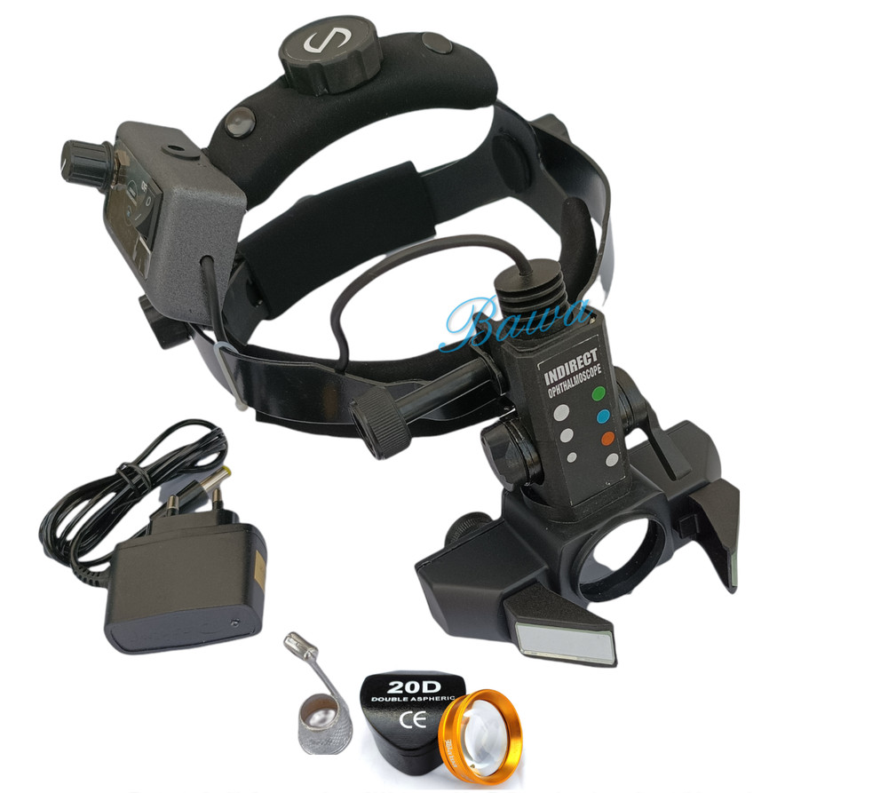 Original Indirect Ophthalmoscope Binocular & Rechargeable 20D Lens Optometry