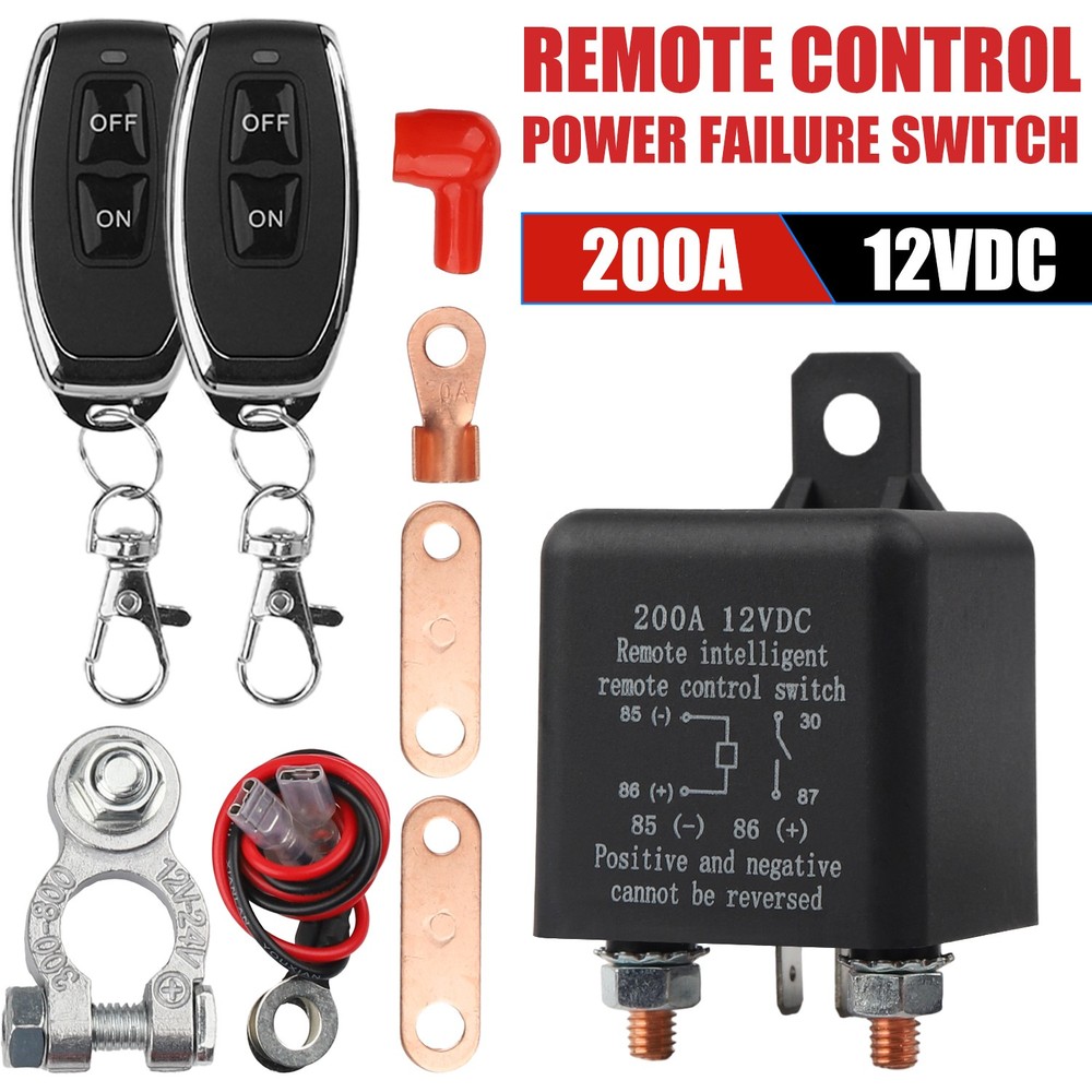 Car Battery Disconnect Switch Remote Control Power Kill Master Isolator Cut Off