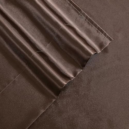 - King Sheets, Luxurious Satin Bedding Set, Smooth & Silky Home Decor (Solid