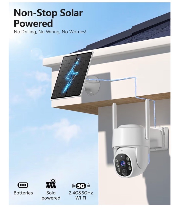 2 X Gianteye Wireless Outdoor 2K Security Camera New!