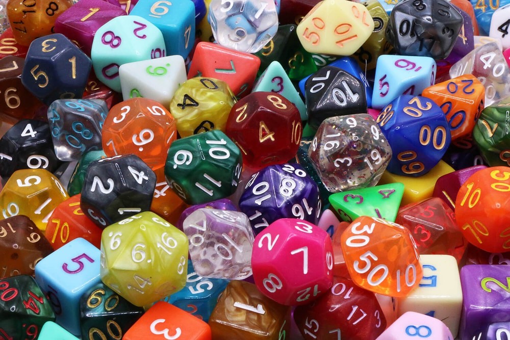 100 + Random Assorted Polyhedral Dice Lot For Table Top Gaming RPG D&D 5E