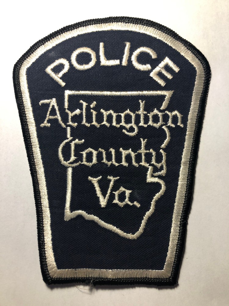 Arlington County Virginia Police Patch ~ White & Black Outer Edging