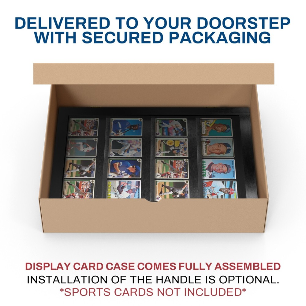Card Display Case Hold 20 ungraded Cards Black