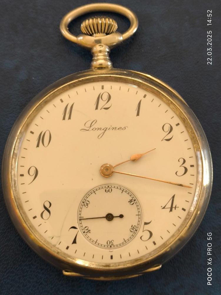 Longines Antique Silver Poсket Watch 48 mm working