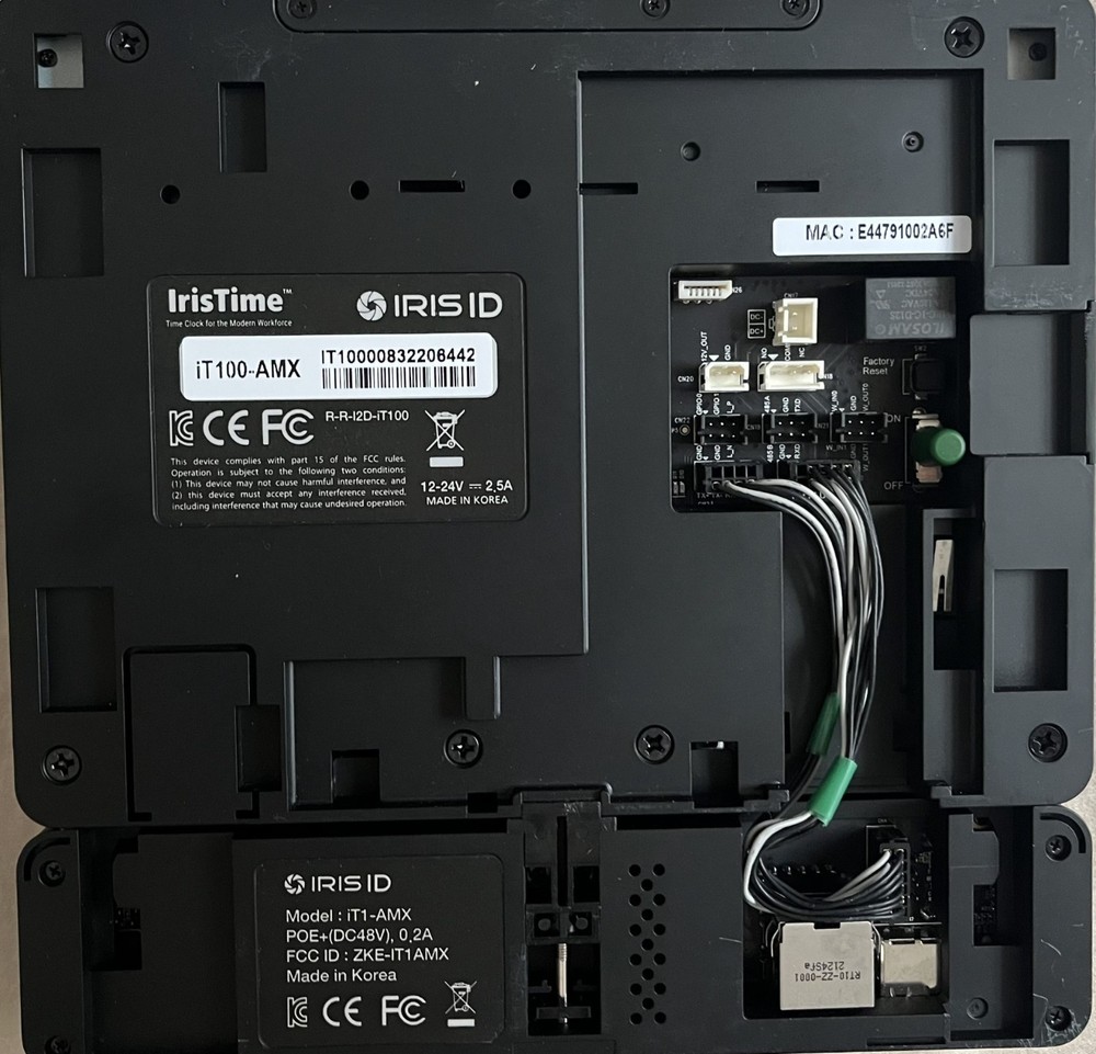 Time clock, time tracker, IrisTime clock, Iris facial recognition