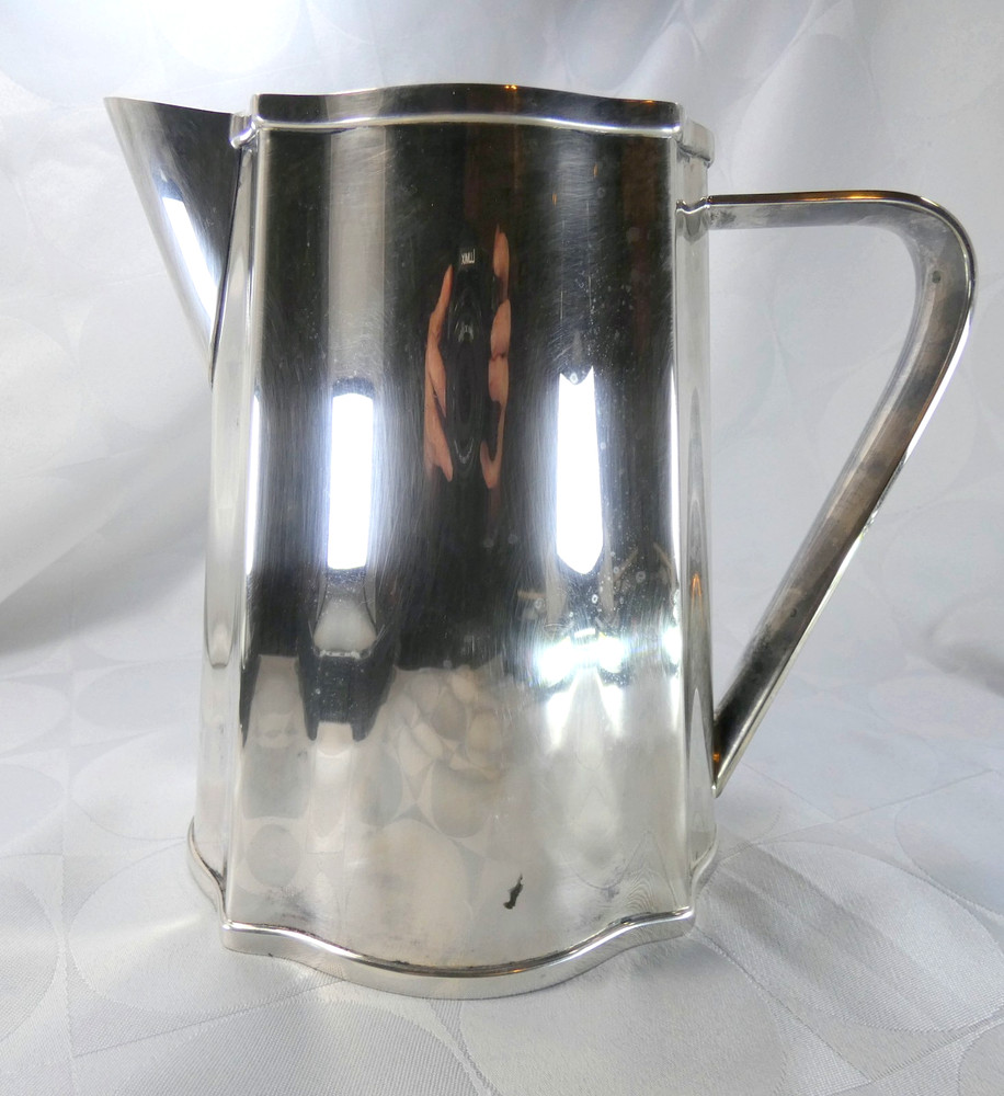 Signed St James Brazil MCM Silver Plate MEDIUM Pitcher Jug READ