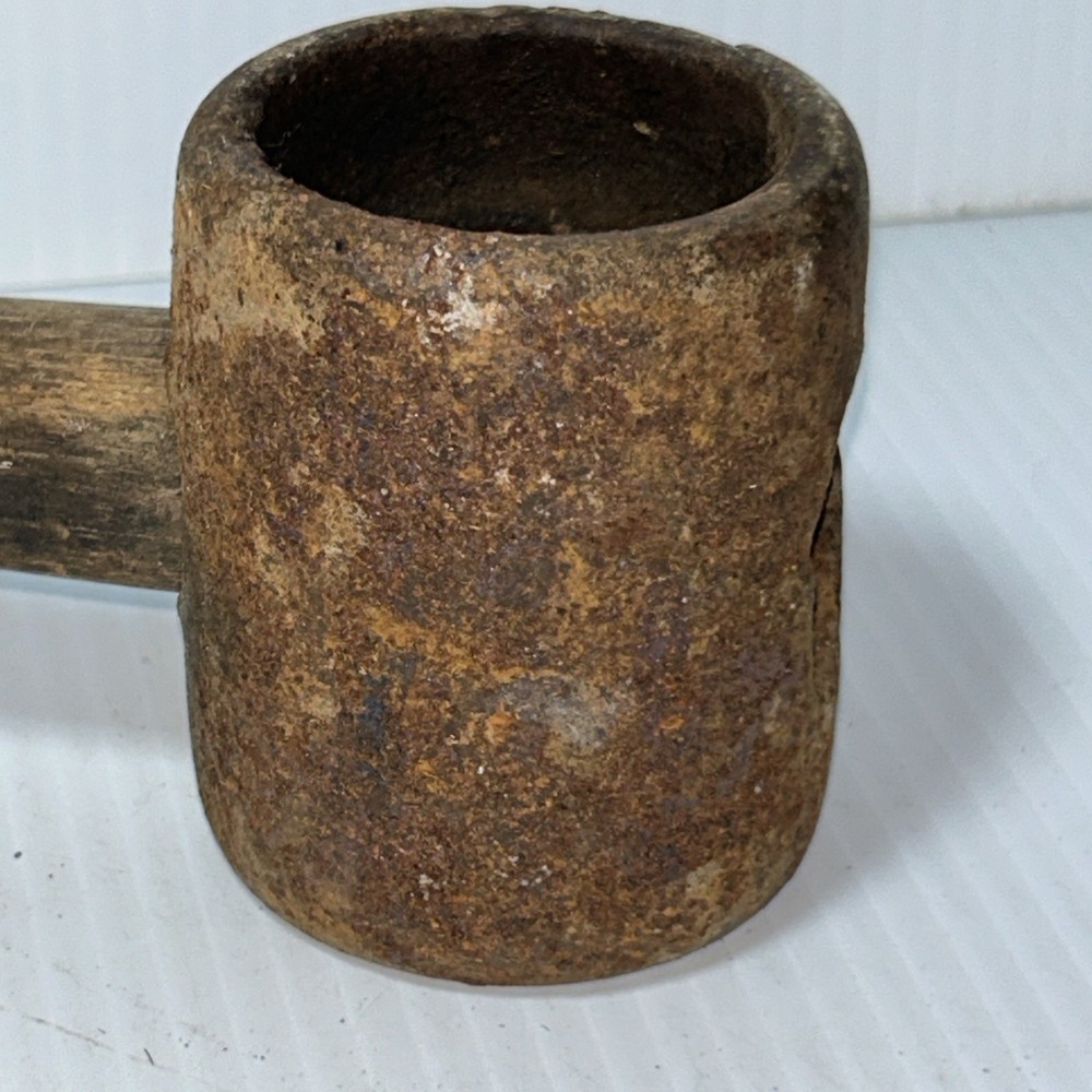 Antique Blacksmith Forming Hammer Concave Face Primitive Forging Tool Mallet