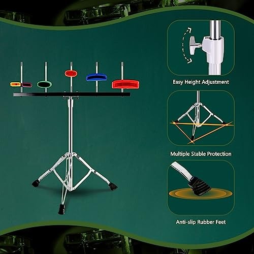 Jam Block Jam Block Percussion Stand Triangular Double Brace Set Multi-Colored
