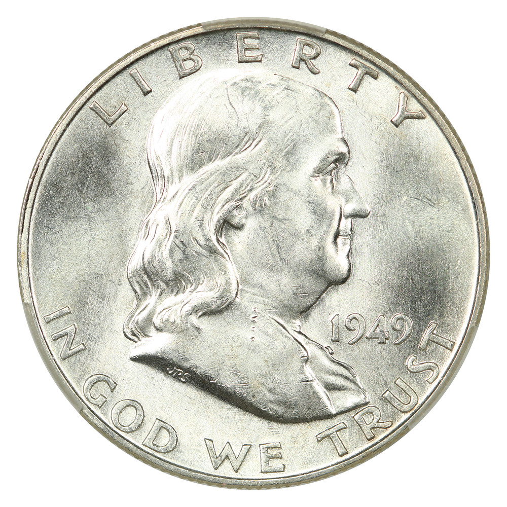 1949-D 50C CACG MS64 - Franklin Half Dollar
